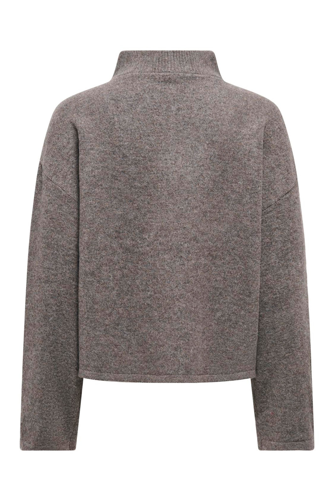 Only - Onlclara Ls Half Zip Knt - 5062024 Bracken Melange/Silver Zip