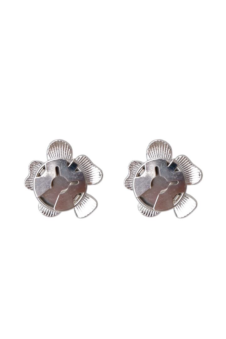 Black Colour - Bcjelline Button Covers, 2 Pcs. Set 4539 - Silver Coloured