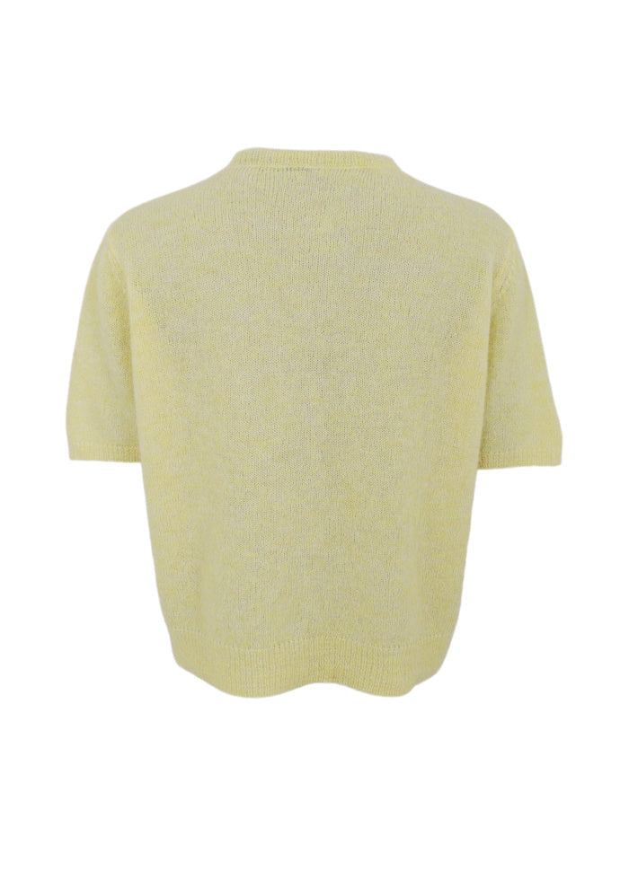 Black Colour - Bcdell Ss Cardigan 1253 - Lt. Yellow