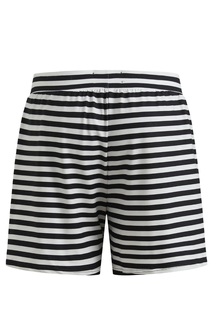 Liberte - Alma-Shorts - Black Creme Stripe