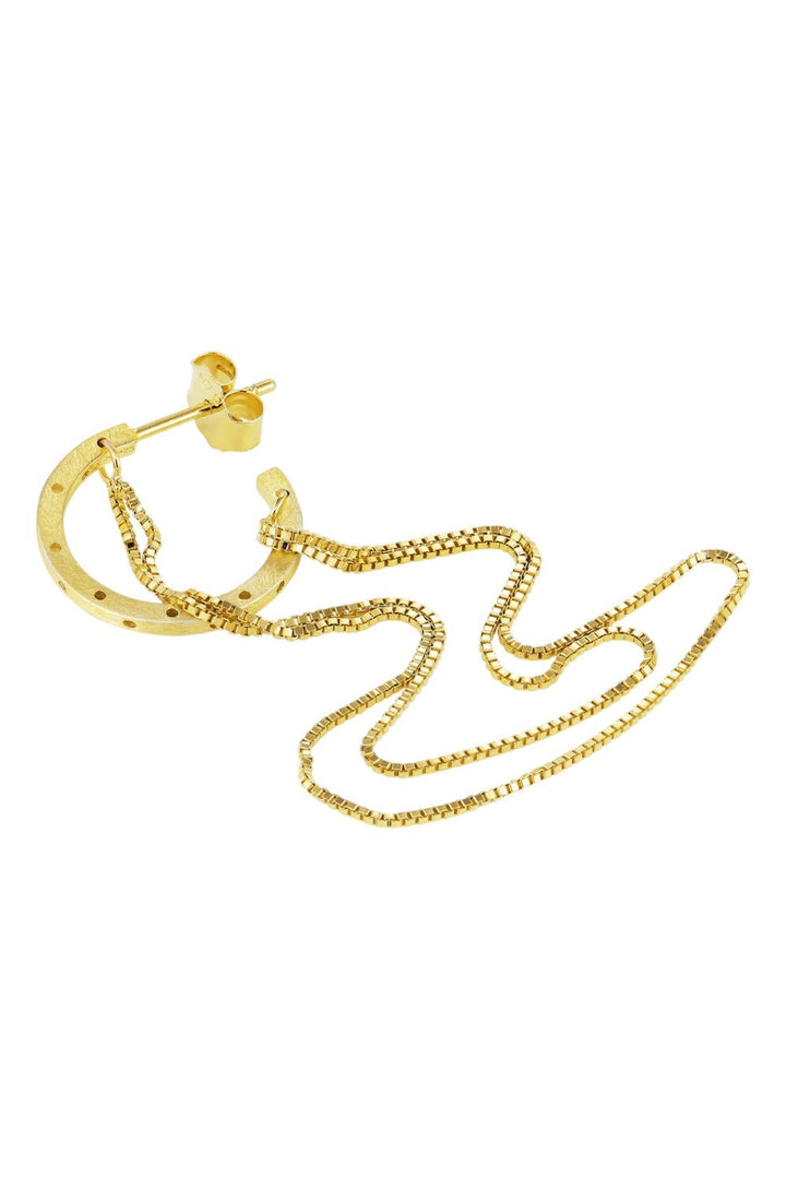 Jane Kønig - Orbis Chain Hoop OCH-SS25-G - Forgyldt