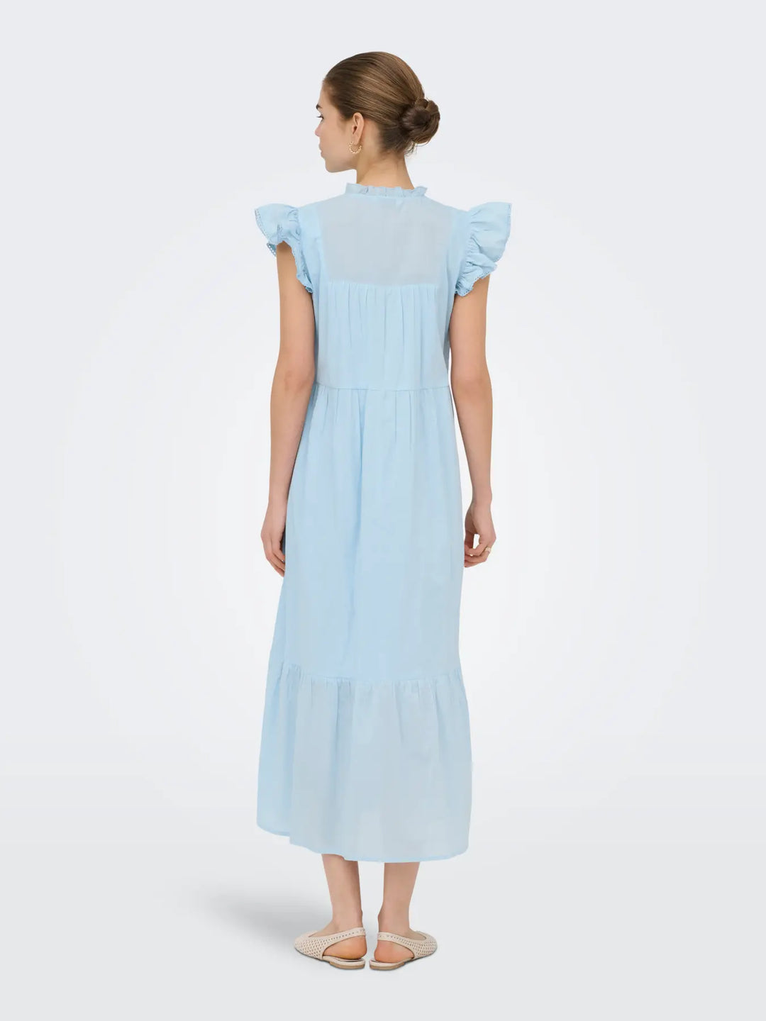 Only - Onltea-Idris S/L Frill Tape Dress - 5014281 Dream Blue