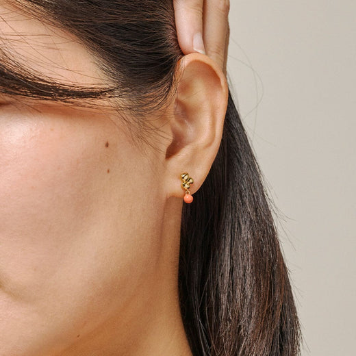 Enamel Copenhagen - Earrings, Nara Ball E467G - Light Coral Øreringe 