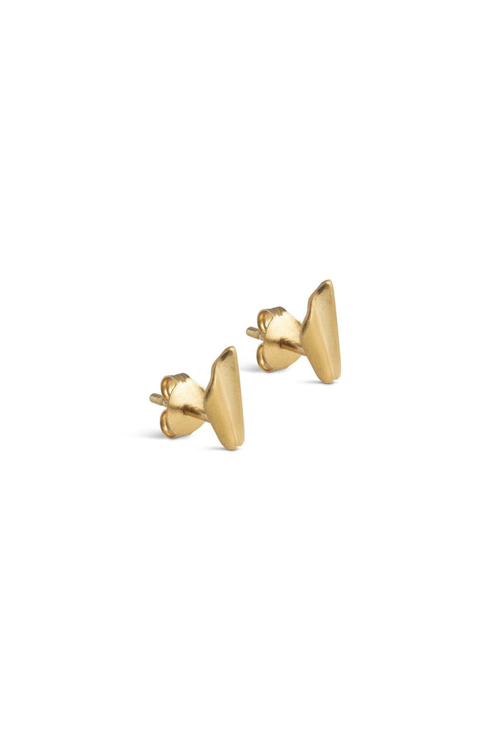 Enamel Copenhagen - Studs, Wave Leaf E483GB - Gold Plated