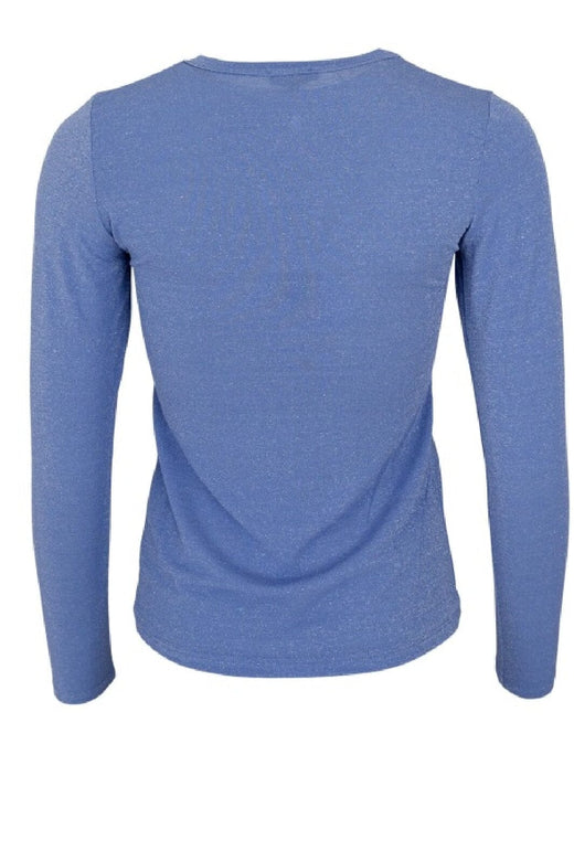 Forudbestilling - Black Colour - Bcfaye Lurex Blouse - Lt. Blue (Februar) Bluser 