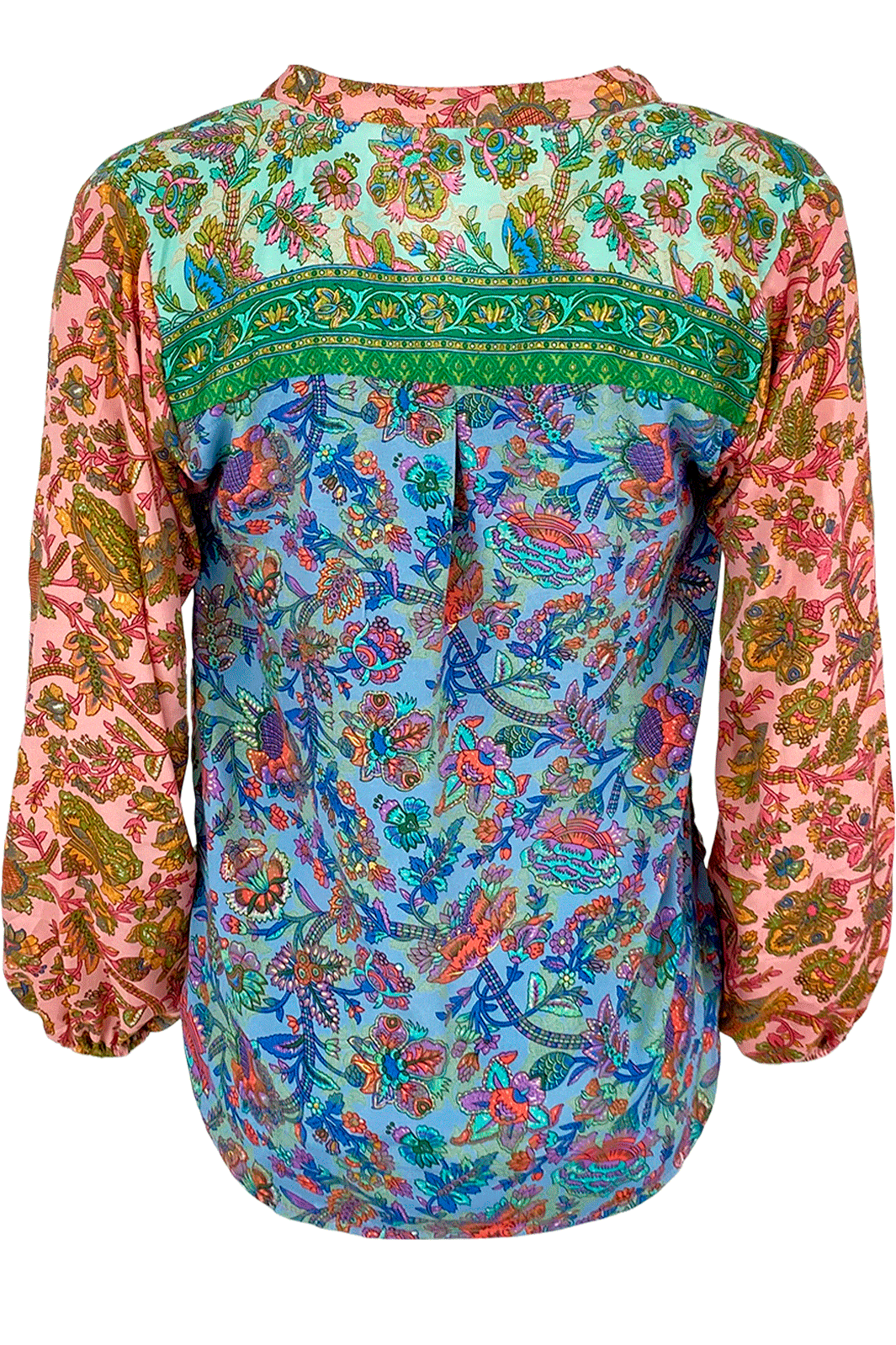 Forudbestilling - Black Colour - BcLuna Kaftan Blouse - Calypso Mix (Maj) Bluser 