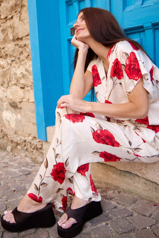 Black Colour - Bctiily Rose Pant 40963 - Red