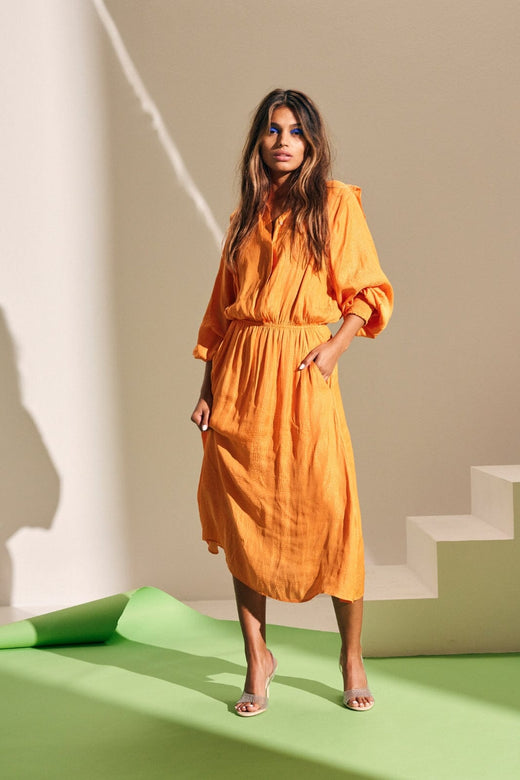 Forudbestilling - Co´couture - Cassie Dress - Orange (Februar) Kjoler 