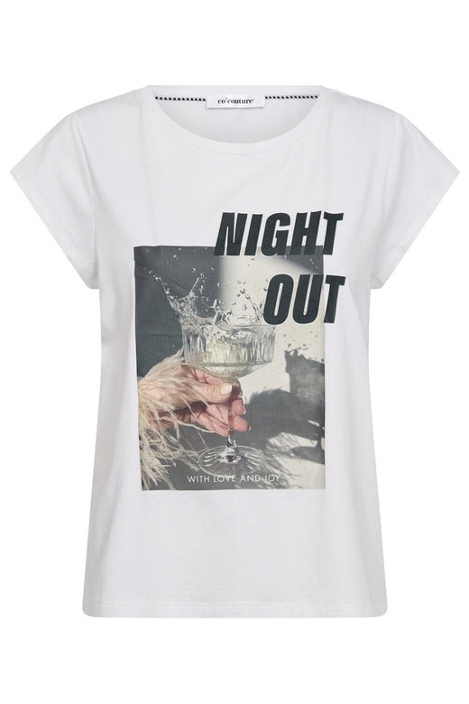 Forudbestilling - Co´couture - Nightcc Out Tee 33118 - 4000 White T-shirts 