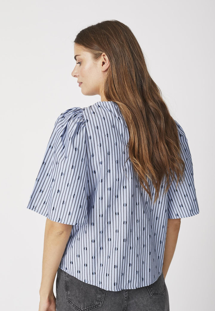 Forudbestilling - Co´Couture - Trixiecc Dot Blouse 35873 - 138 - Light Grey Bluser 