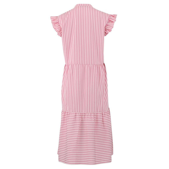Forudbestilling - Continue - Bea Stripe Long 14795 - Pink Stripe Kjoler 