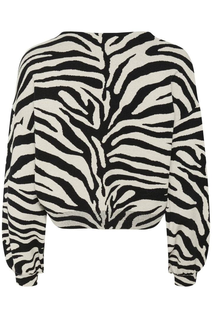 Gestuz - Gzzebba Cardigan 10910341 - 107873 - Black/Birch Tiger