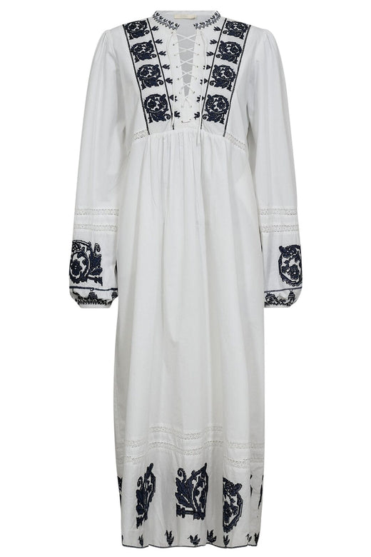 Forudbestilling - Gossia - Adelago Dress G2346 - White - Blue Kjoler 