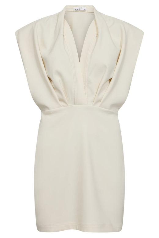 Haute L'Amitié - L'Egance Crop Drape Dress HL10040 - Pearl