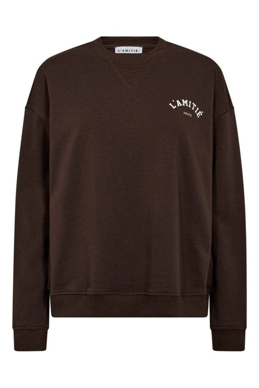 Haute L'Amitié - Mini Curve Logo Sweat HL10022 - Mocca