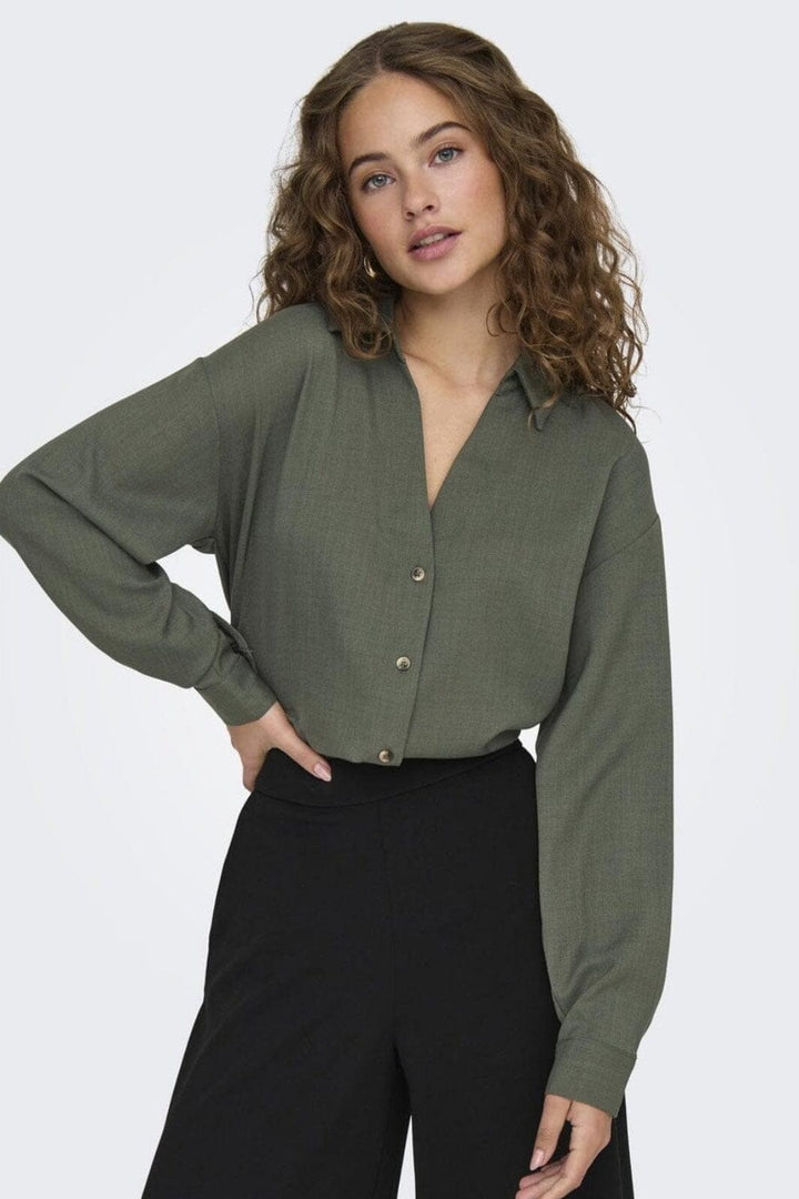 Forudbestilling - JDY - Jdynina L/S Shirt - 4765591 Kambaba Melange
