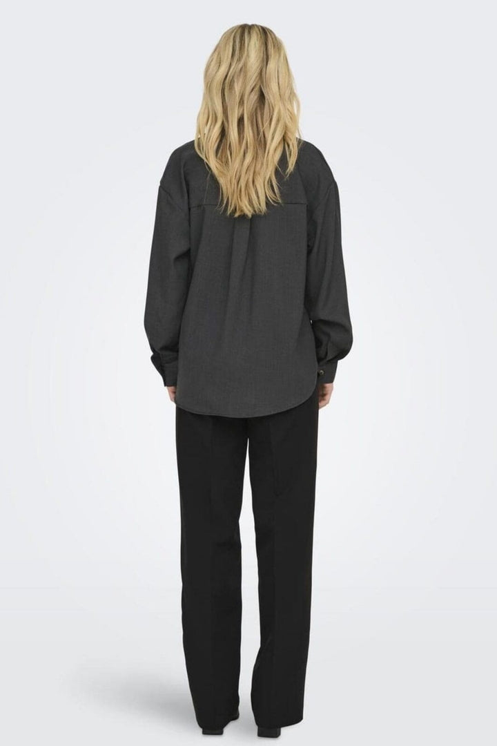 Forudbestilling - JDY - Jdynina L/S Shirt - 4772636 Dark Grey Melange