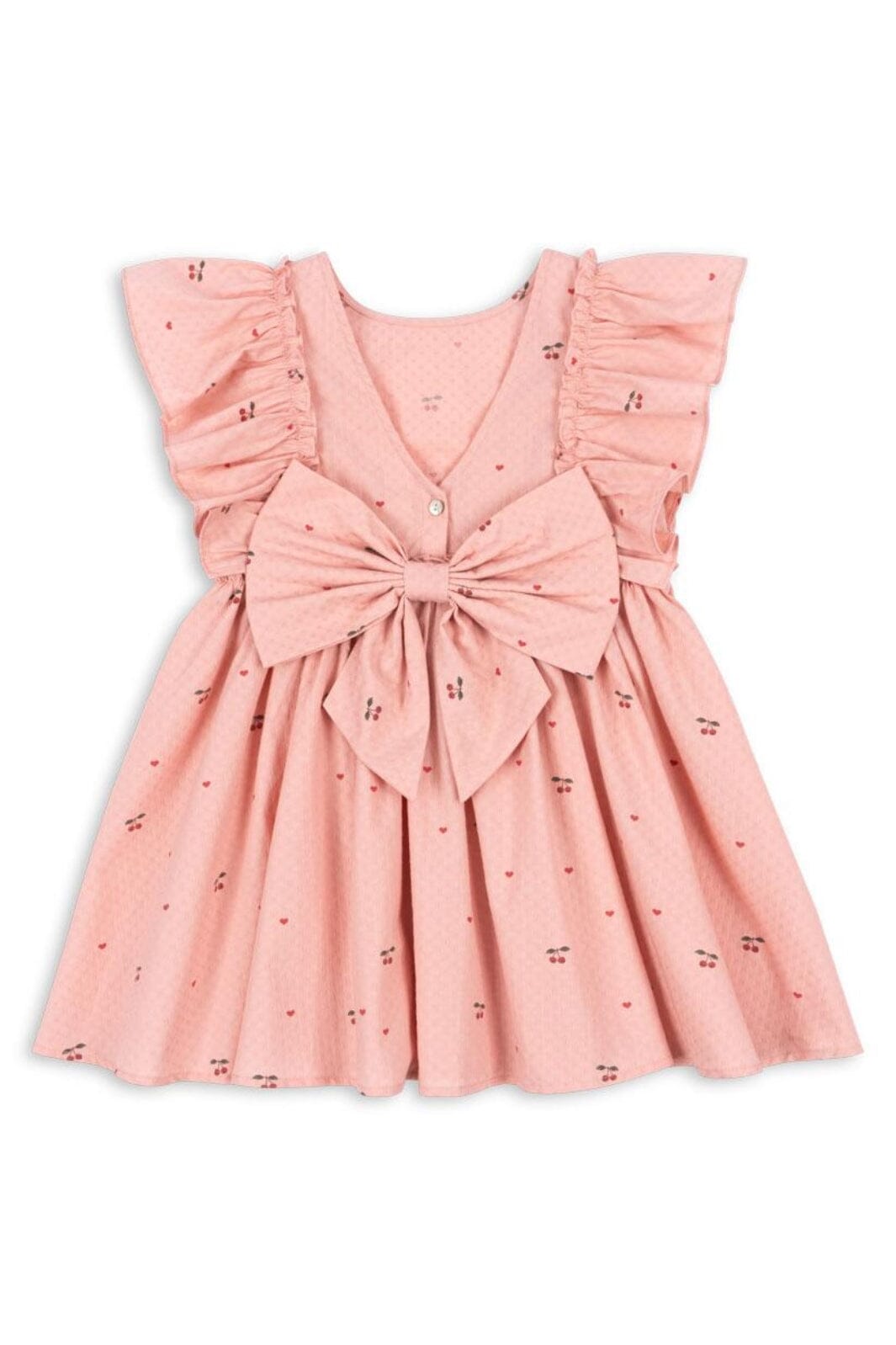 Konges Sløjd - Evia Bow Dress Gots Ks103055 - Cherry Coeur
