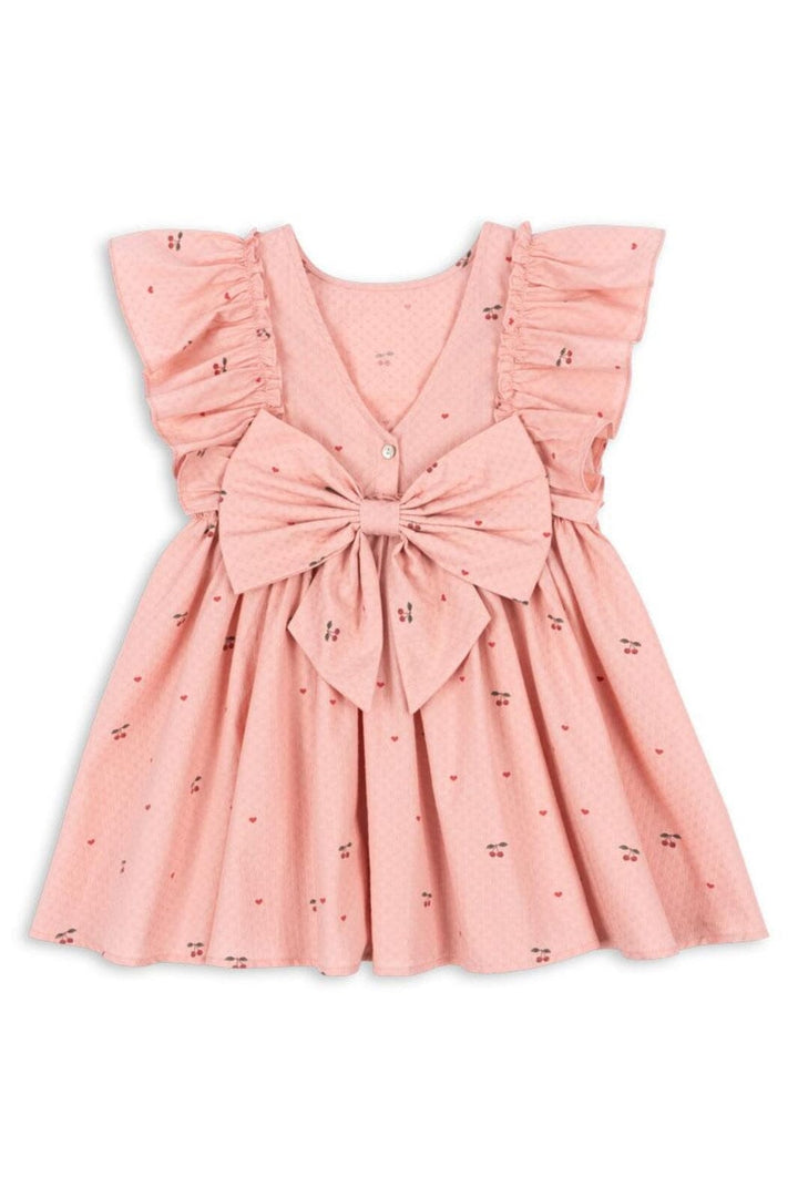 Konges Sløjd - Evia Bow Dress Gots Ks103055 - Cherry Coeur