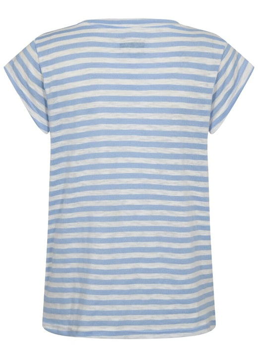 Forudbestilling - Liberte - Ulla-Stripe-Tshirt - Light Blue White Stripe T-shirts 