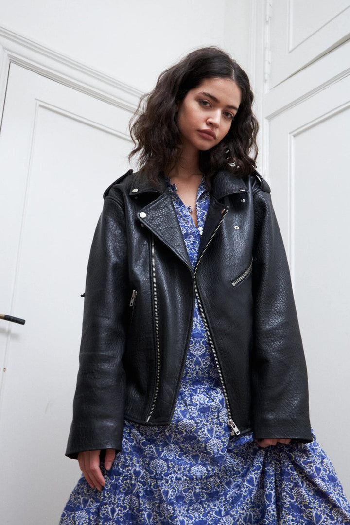 Lollys Laundry - Rayll Leather Jacket Os90042-6001 - 99 Black
