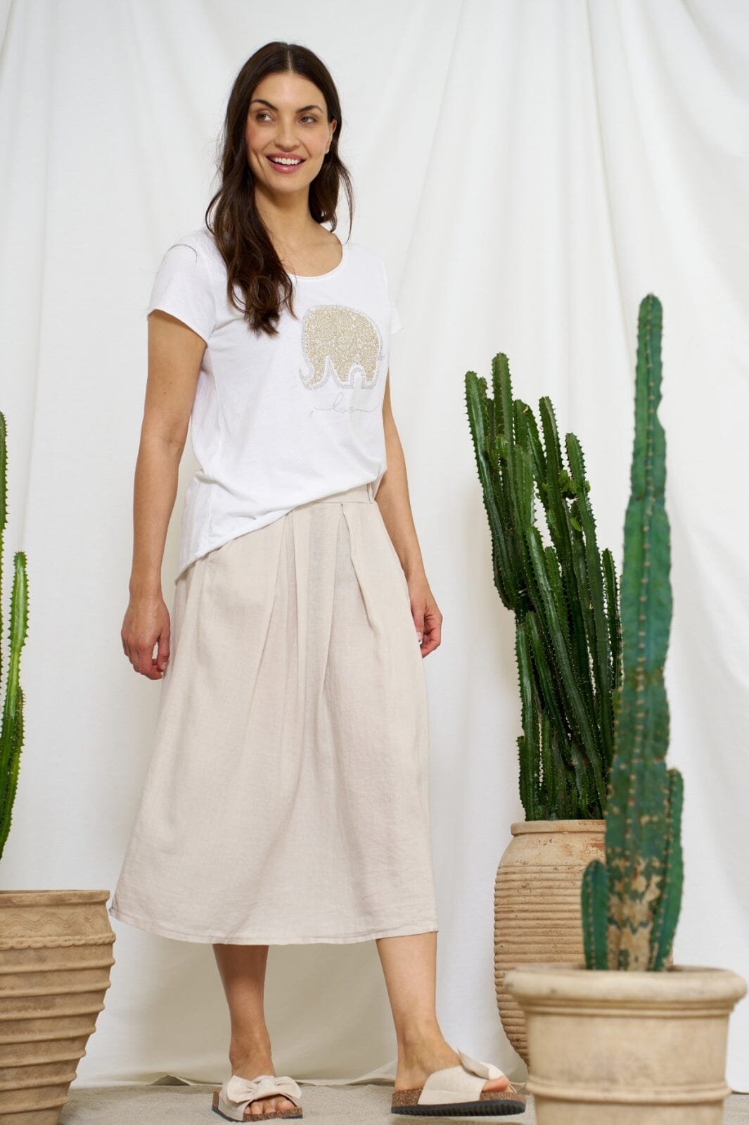 Marta Du Chateau - Mdcmarie T-Shirt 1535 - White Love Elephant