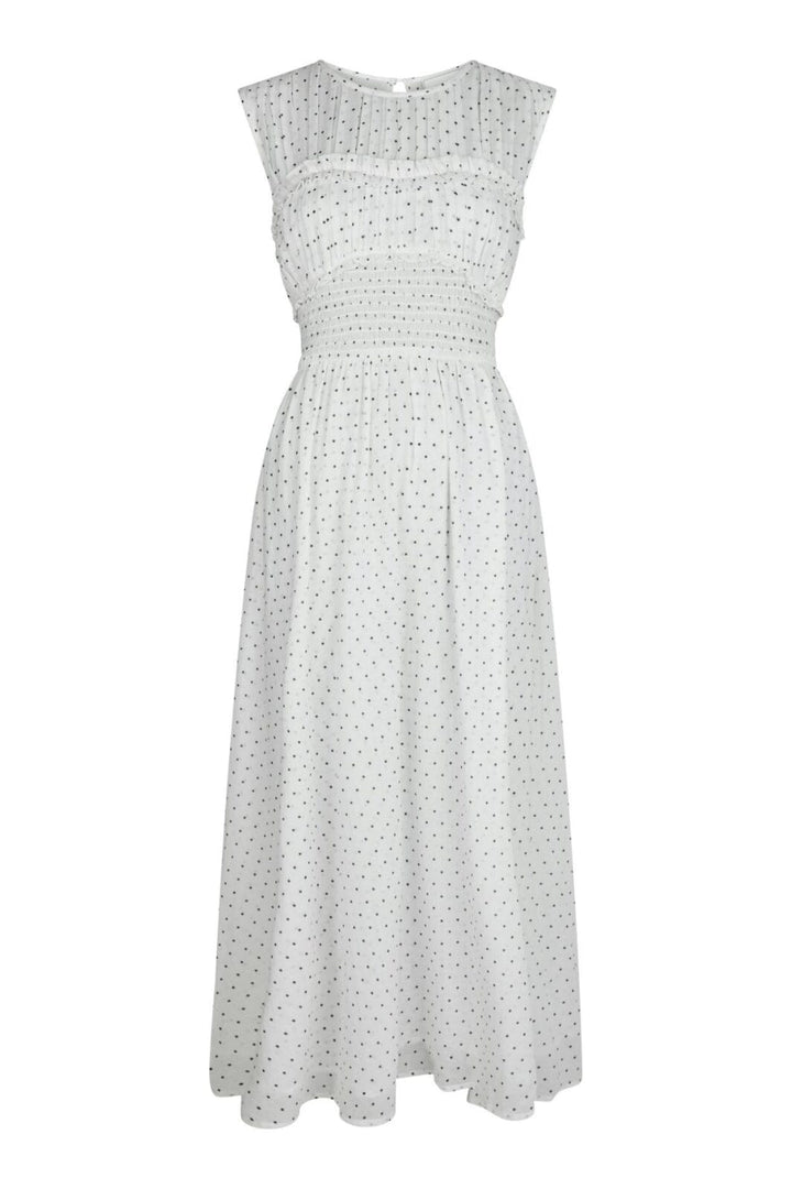 Forudbestilling - Neo Noir - Myrna Dot Dress 166384 - 120 - White Kjoler 