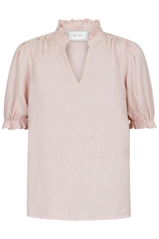 Forudbestilling - Neo Noir - Odesa Linen Blouse - Rose Smoke Bluser 