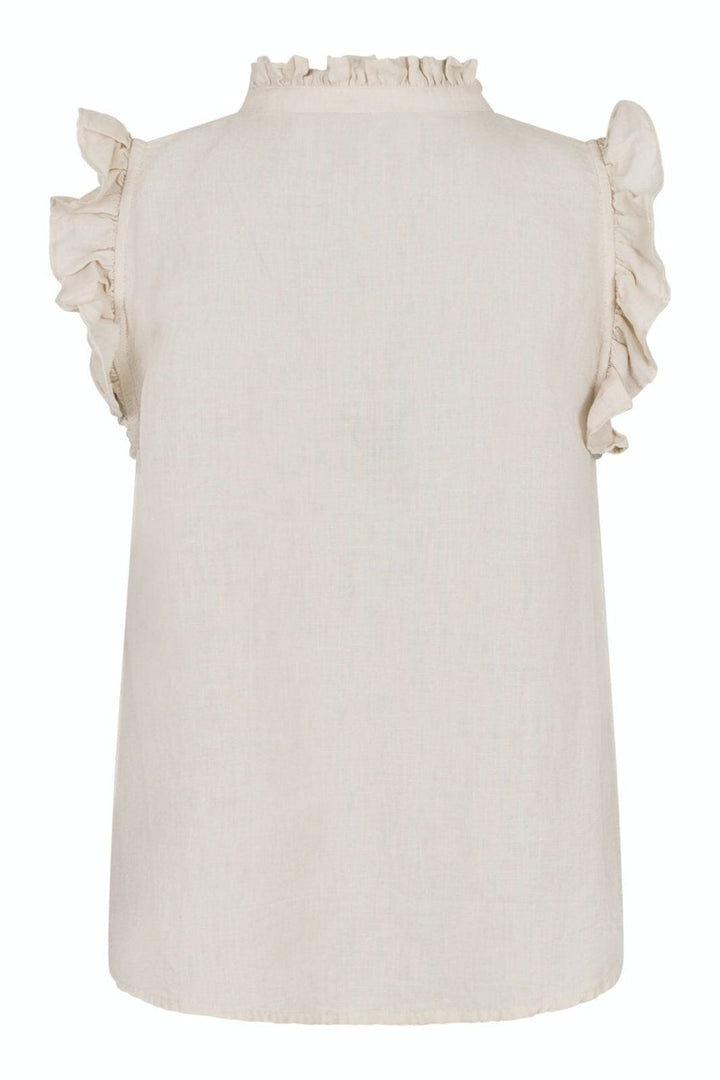 Forudbestilling - Neo Noir - Siona Linen Top - Sand (Juni) Bluser 