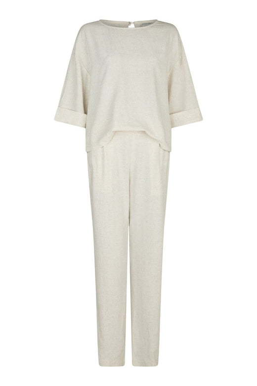 Forudbestilling - Neo Noir - Tatjanna Linen Jumpsuit 165935 - 815 - Natural