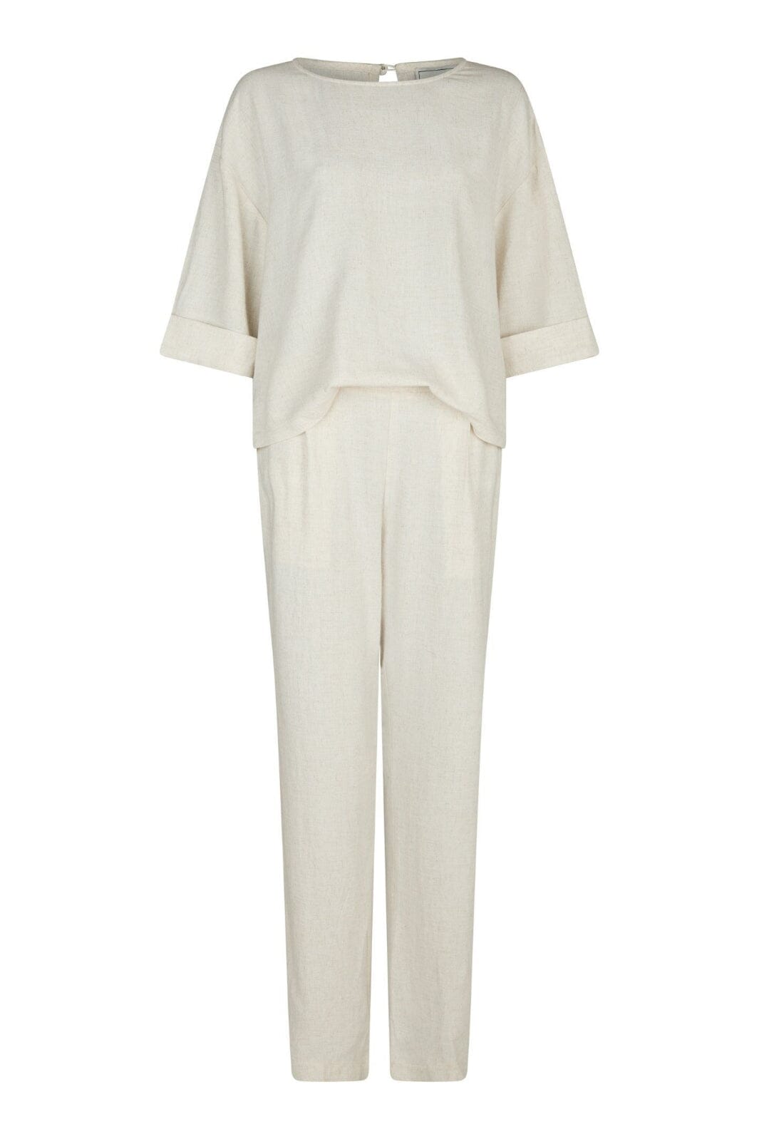 Forudbestilling - Neo Noir - Tatjanna Linen Jumpsuit 165935 - 815 - Natural