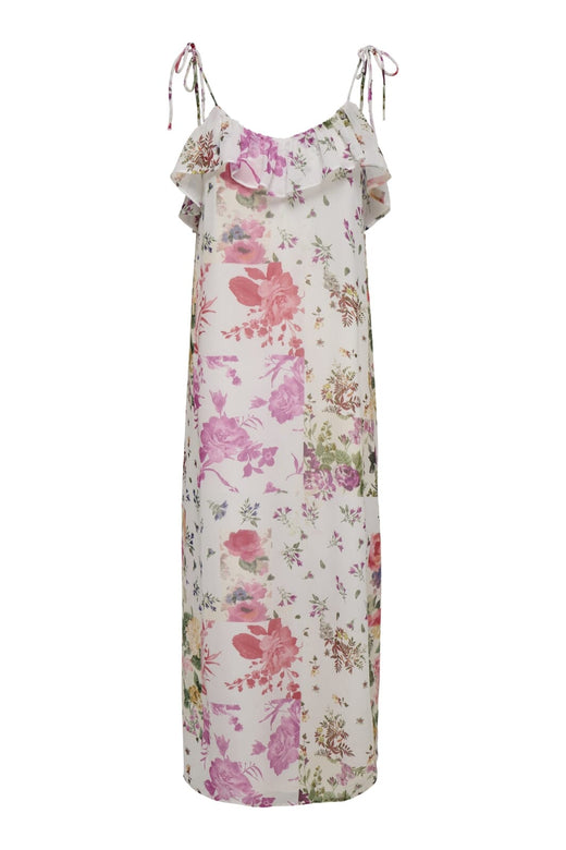 Only - Onlmilla Strap Dress - 4973256 Cloud Dancer Patchwork Flowers