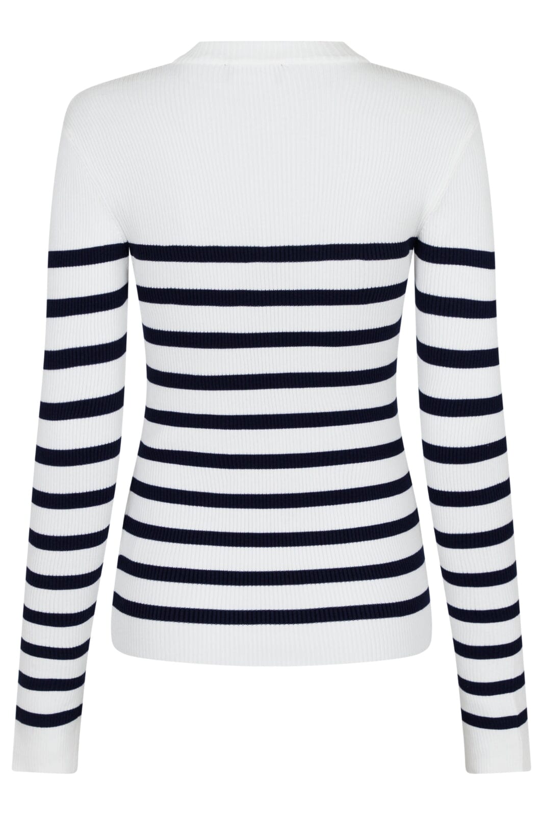 Forudbestilling - Valentin Studio - Gold Button Knit Blouse - Navy Stripe (Juni) Bluser 