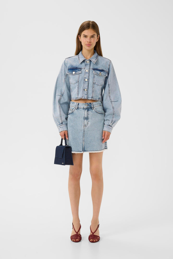 Gestuz - Gzdea Mini Skirt 10910384 - 107868 - Light Blue Denim Nederdele 