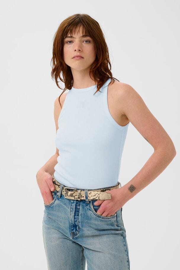 Gestuz - Gzdrew Logo Tank 2.0 10910066 - 134016 - Blue Finch Toppe 