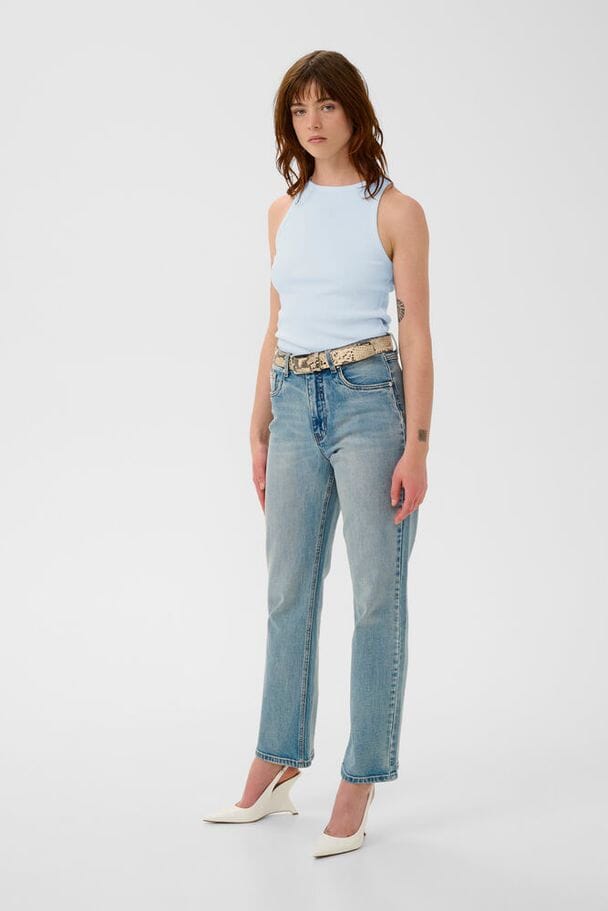 Gestuz - Gzdrew Logo Tank 2.0 10910066 - 134016 - Blue Finch Toppe 