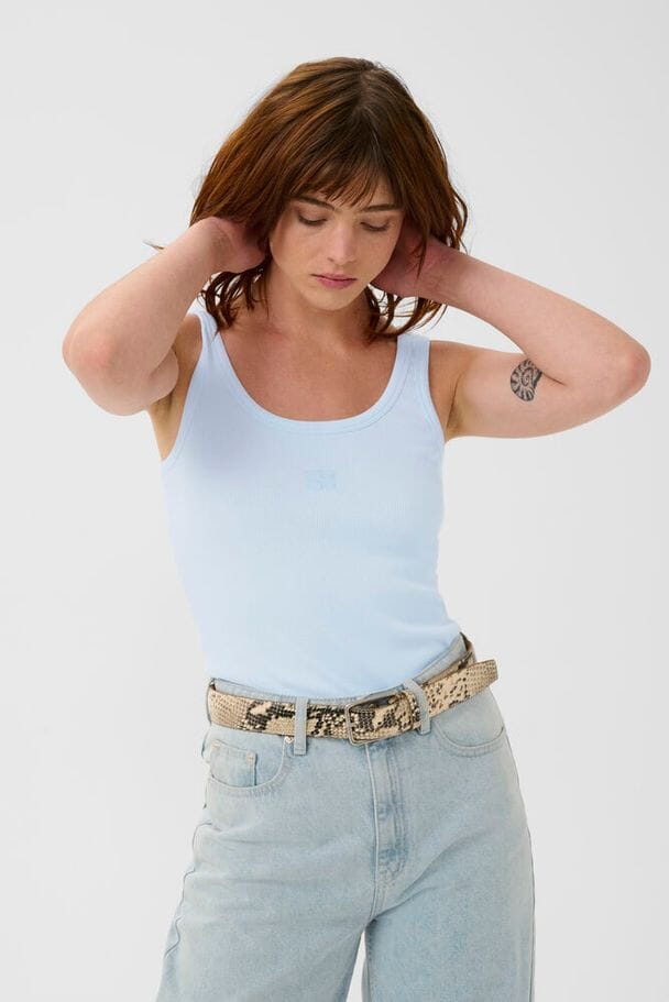 Gestuz - Gzdrew Logo Top 2.0 10910067 - 134016 - Blue Finch Toppe 