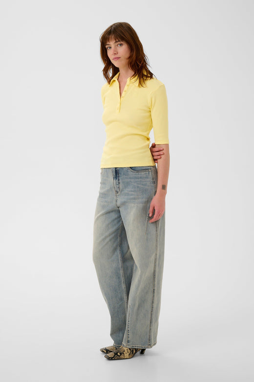 Gestuz - Gzdrew Polo Top 10910593 - 120722 - French Vanilla Toppe 