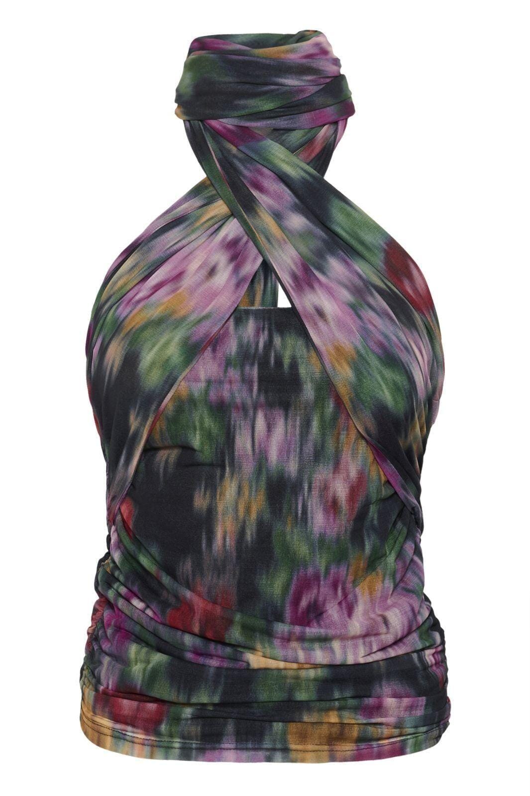 Gestuz - Gzfadia P Top 10910541 - 108294 - Red Faded Flower Toppe 