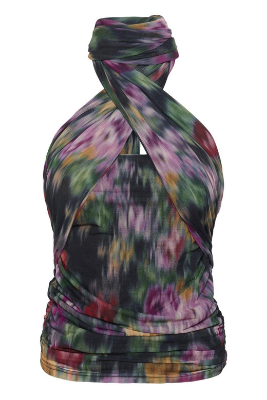 Gestuz - Gzfadia P Top 10910541 - 108294 - Red Faded Flower Toppe 