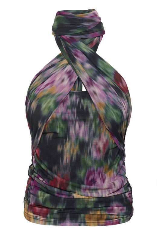 Gestuz - Gzfadia P Top 10910541 - 108294 - Red Faded Flower Toppe 