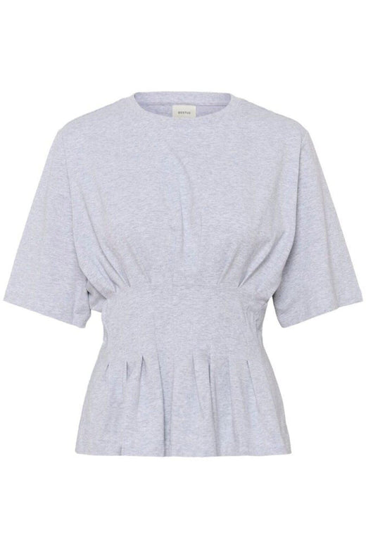 Gestuz - Gzinez Tee 10910147 - 108958 - Ultra Light Grey Mélange Bluser 