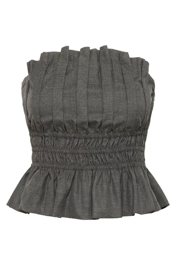 Gestuz - Gzpauline Corset 10909868 - 100494 - Dark Grey Melange Toppe 