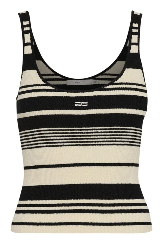 Gestuz - Gzstela Top 10910343 - 107874 - Black/Birch Striped Toppe 