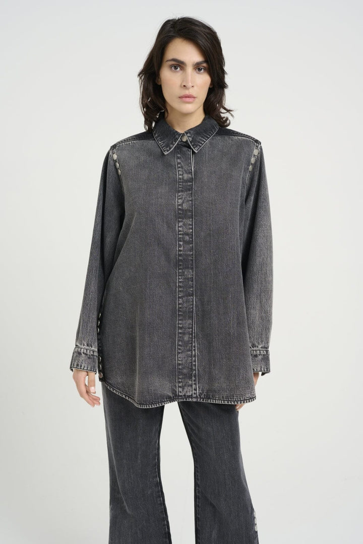 Gestuz - Zuvagz Shirt 10909768 - 104987 - Dark Grey Washed