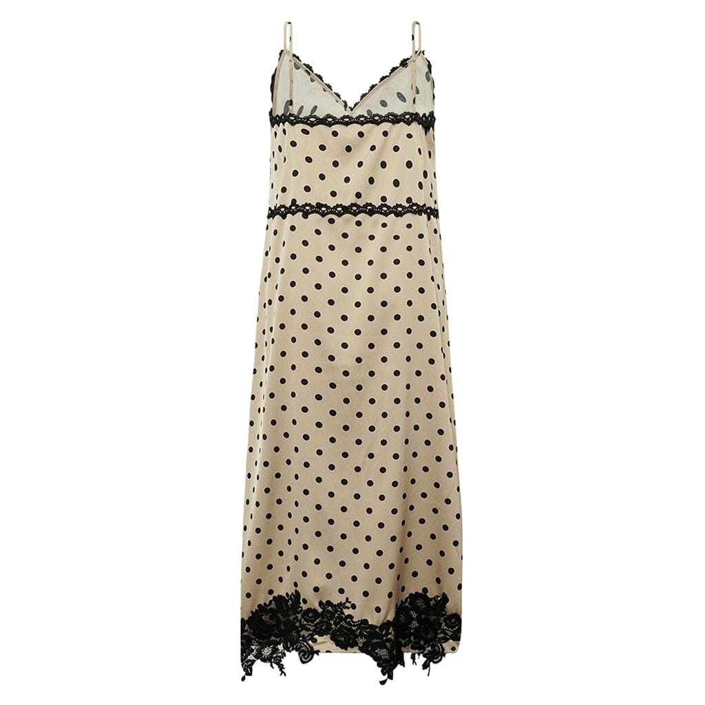 Gossia - Dahliago Mi Dress G3010 - Latte Black Dots Kjoler 