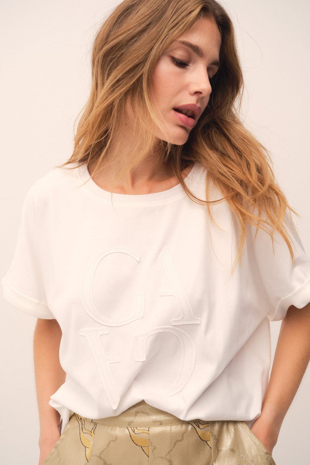 Gossia - Egago Tee G2935 - Off-White T-shirts 