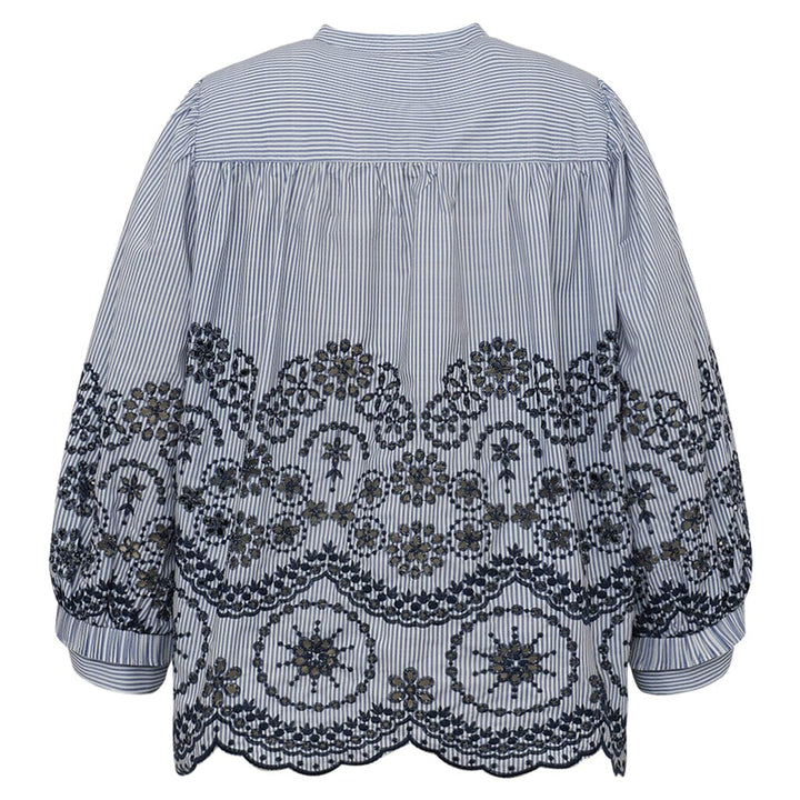 Gossia - Meego Cao Blouse G2848 - Blue Stripes Bluser 