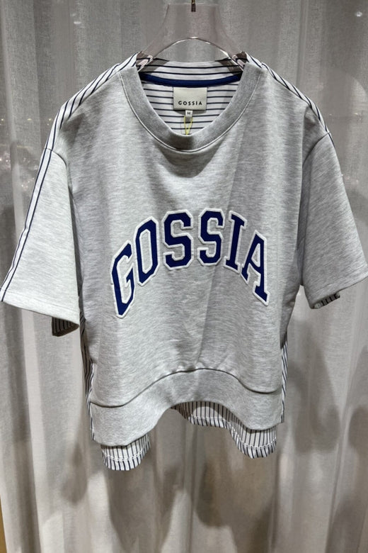 Gossia - Welago Mix Tee G3189 - Light Grey Melange Sweatshirts 