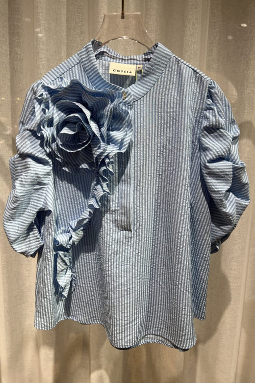 Gossia - Zabinago Ea Blouse G3229 - Blue Stripes Bluser 